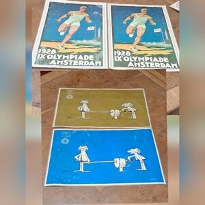 Set Of Vintage 1928 IX Olympiade Amsterdam Plate Mats
